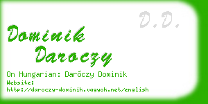 dominik daroczy business card